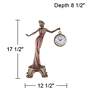 Time Figurine with Clock 17 1/2" Statue