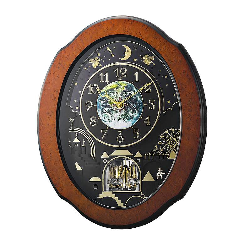 Image 1 Timecracker Cosmos 20 1/2 inch High Musical Motion Wall Clock