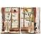 Timeless Serenity I&II" Vase on Shagreen Wrapped Canvas Wall Art Set
