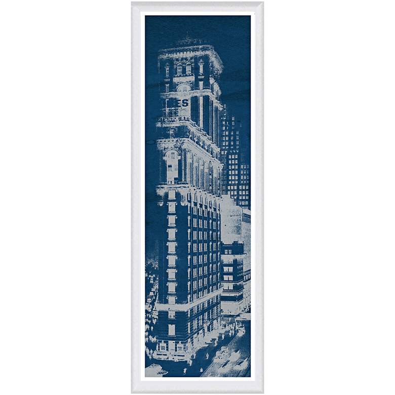 Image 1 Times Square Postcard Blueprint Panel 36 inch High Wall Art