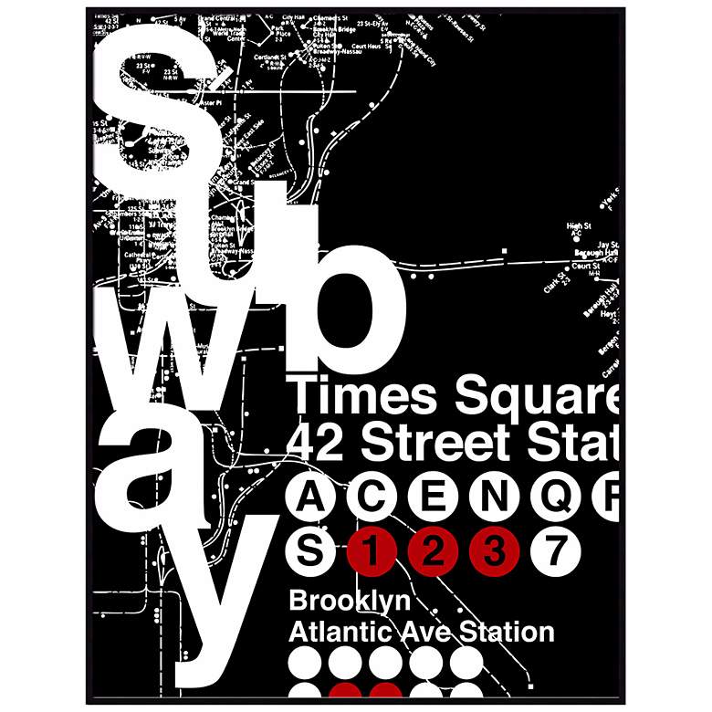 Image 1 Times Square Subway 26 1/2 inch High Framed Wall Art