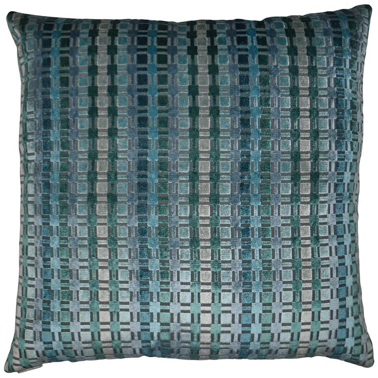 Image 1 Times Teal 24 inch Square Decorative Throw Pillow