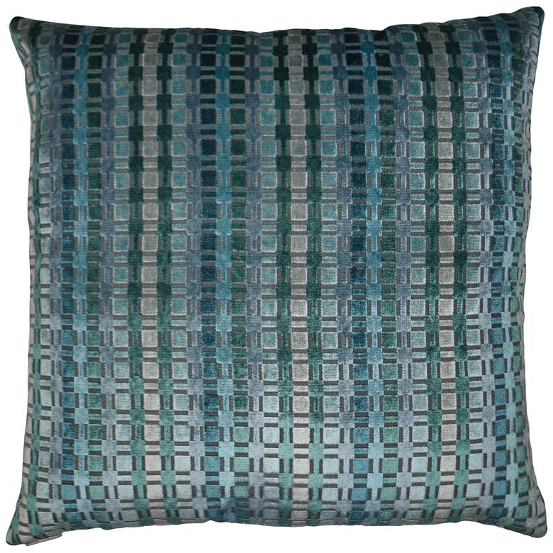 Image 1 Times Teal 24" Square Decorative Throw Pillow