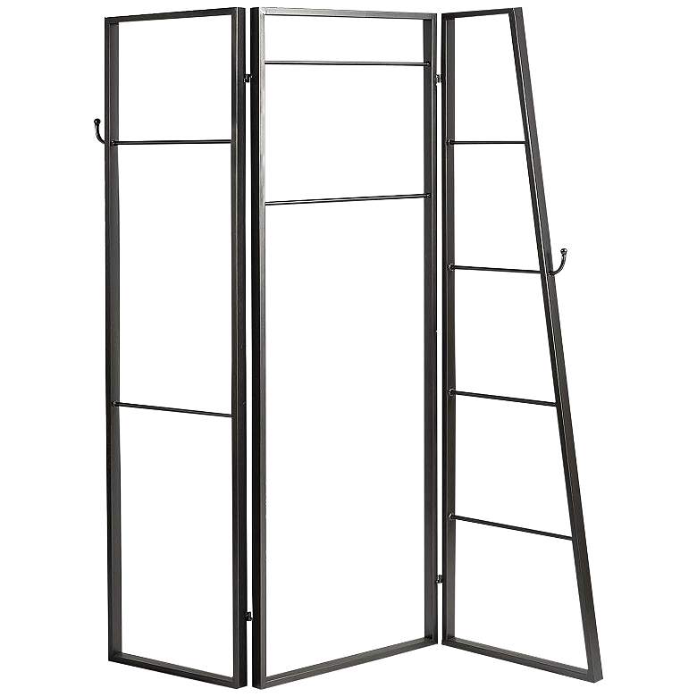 Image 2 Timony 65 inch Wide Metal Coatrack Screen/Room Divider