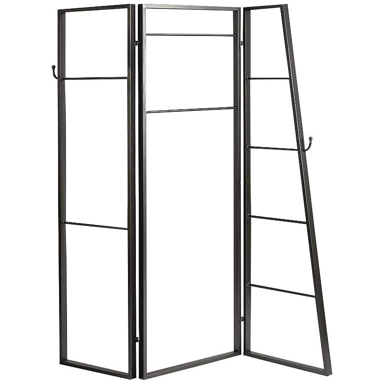 Image 2 Timony 65" Wide Metal Coatrack Screen/Room Divider