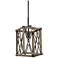 Timothy 8" Wide Bronze and Wood Mini Pendant Light