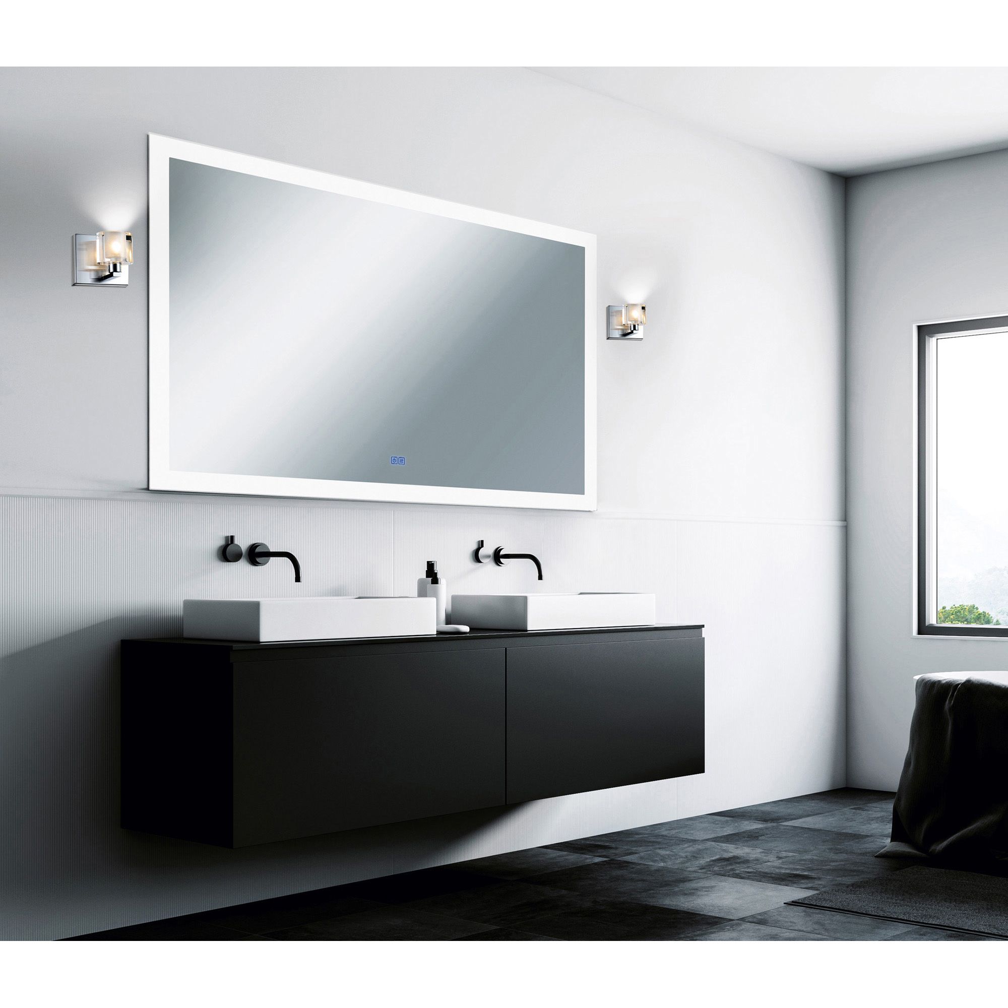 Image 2 Tina 1 Light Wall Sconce With Chrome Finish more views