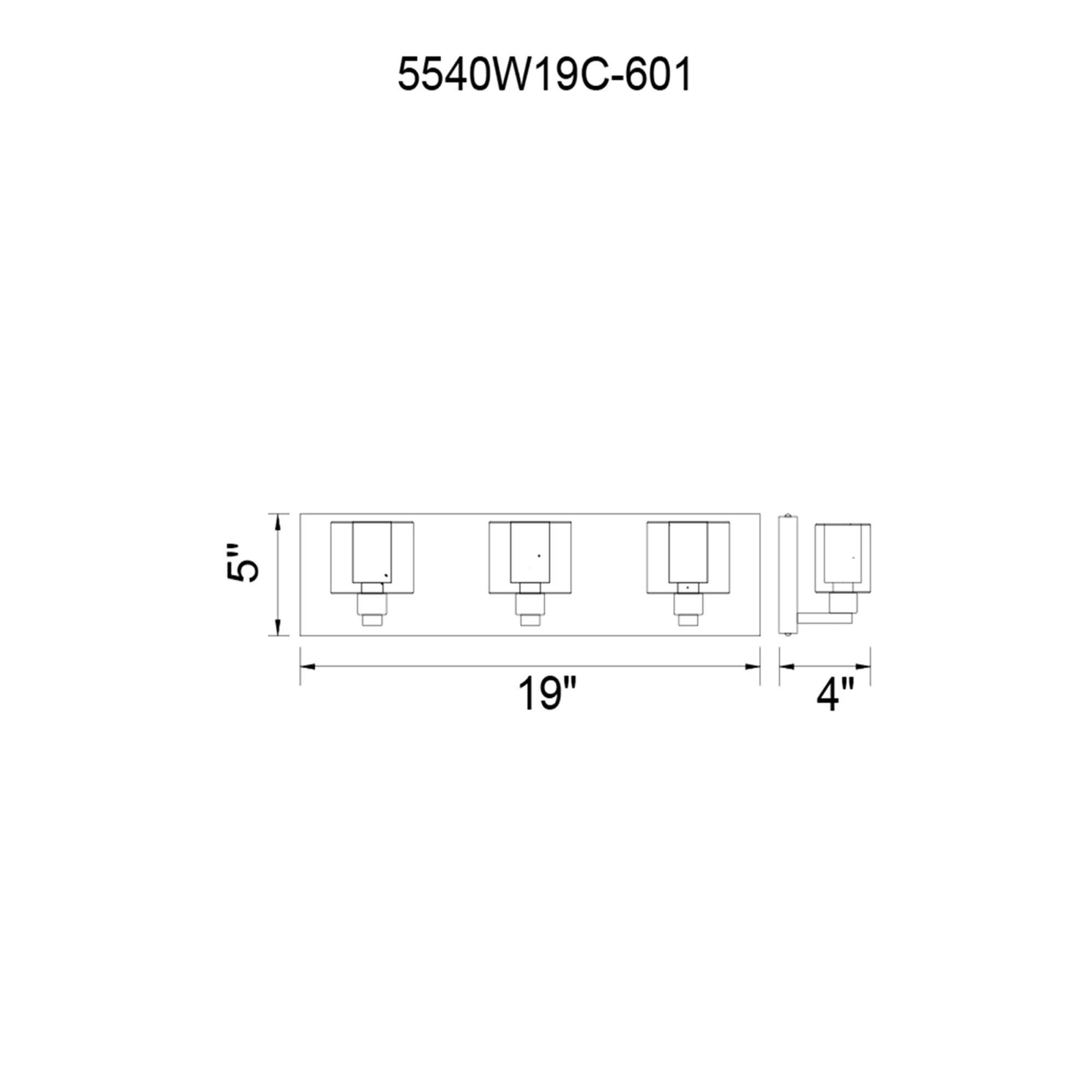 Image 2 Tina 3 Light Wall Sconce With Chrome Finish more views