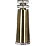 Thumbnail3 of Tinley Modern 39" High Gray Fabric Shade Glass and Brass Table Lamp more views