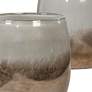 Tinley Ombre Gray Bronze Glass Decorative Bowls Set of 2