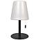 Tinsley 12" High Matte Black Metal LED Accent Table Lamp
