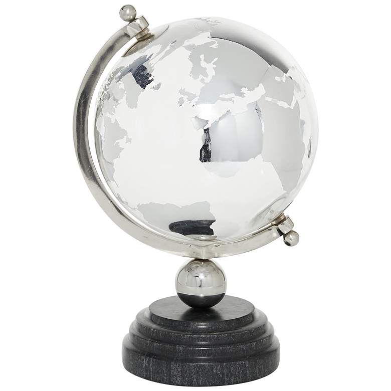 Image 1 Tinsley Glass and Marble 13" High Decorative World Globe