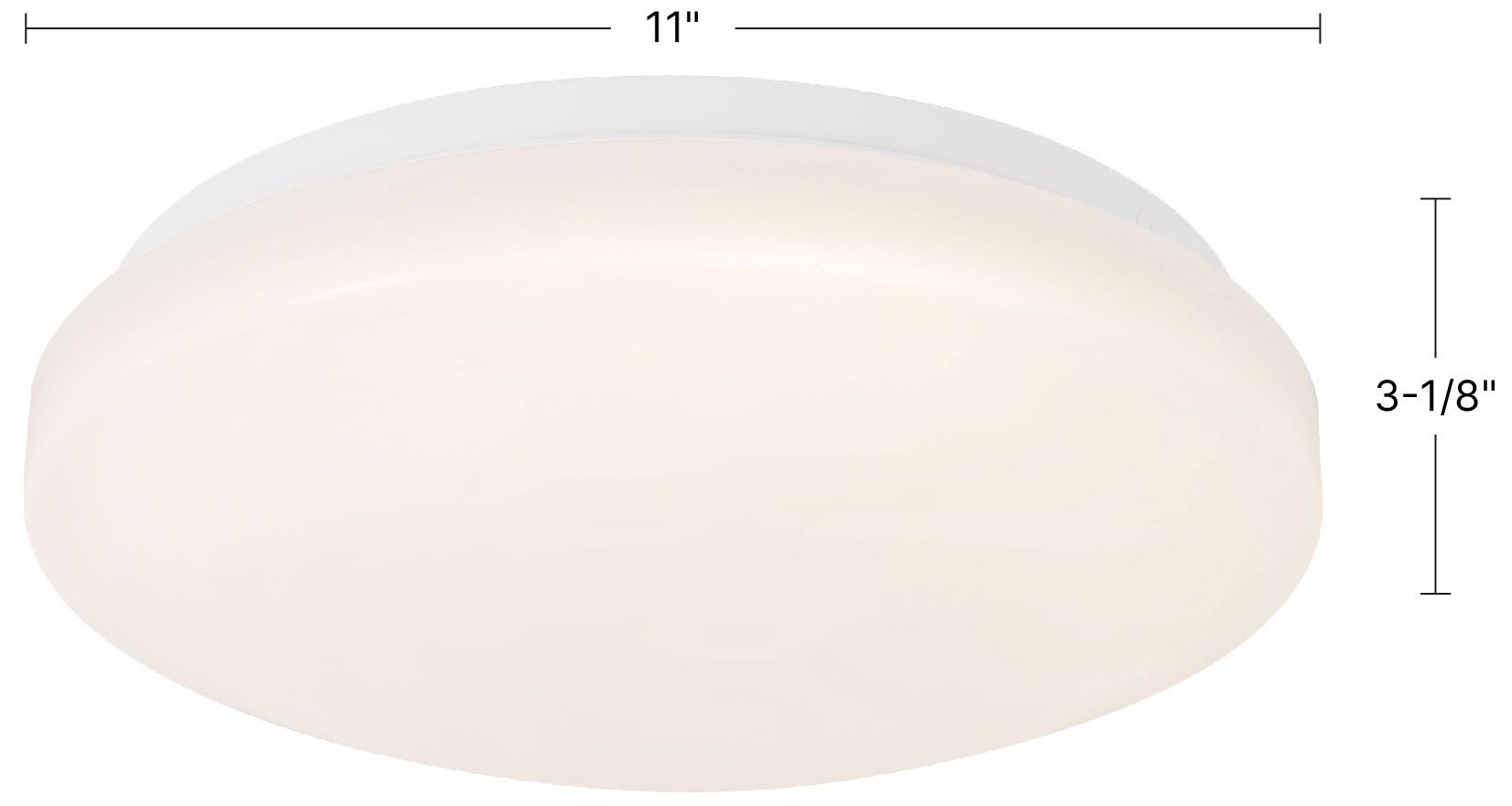 Image 6 Tio 11-in Acrylic White dimmable LED Flush Mount more views