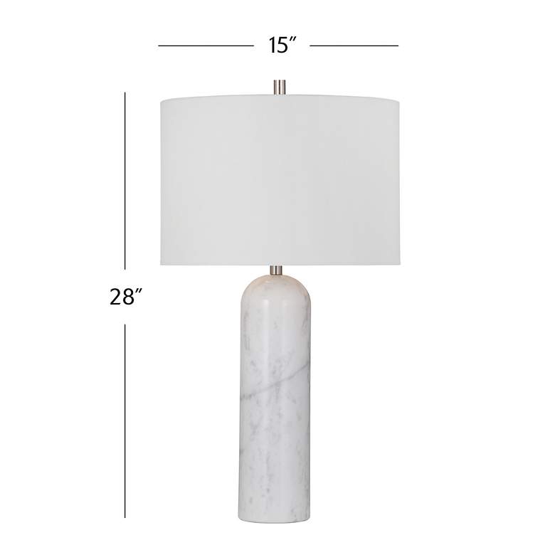 Image 5 Tioga 28" High White Marble Table Lamp more views