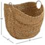 Tioga Brown Fiber Rectangular Storage Basket w/ Handles