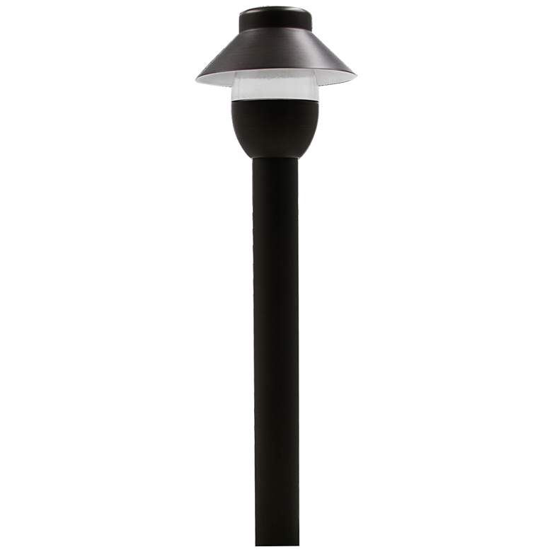 Image 1 Tionn 18 inch High Dark Brass Mushroom LED Landscape Path Light