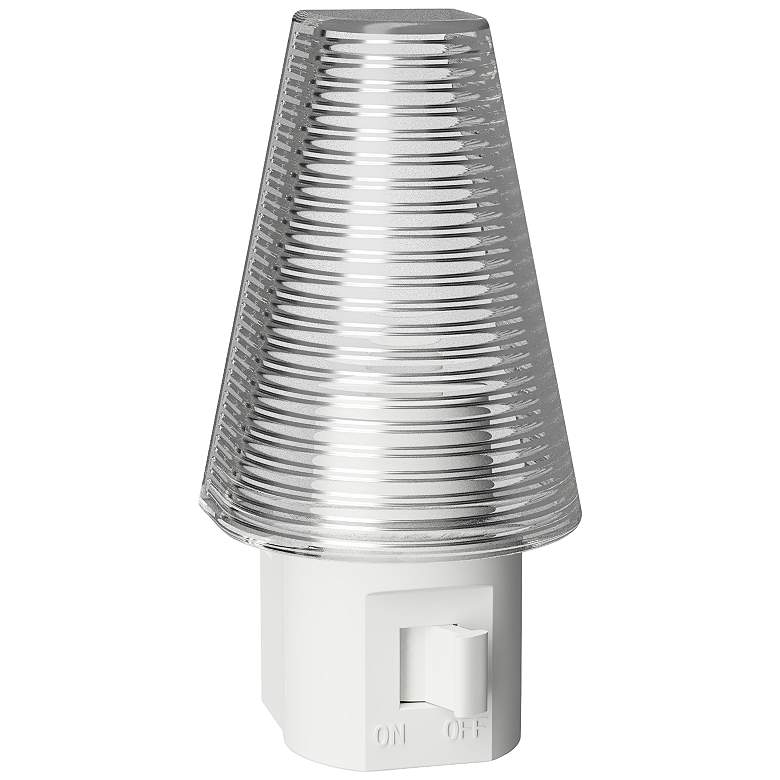 Image 1 Tipi 3 1/4" High White Manual Clear LED Night Light