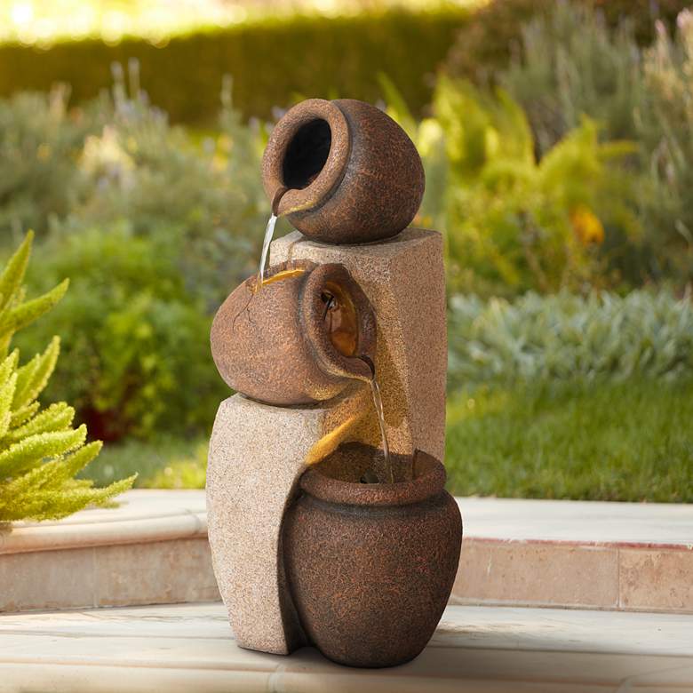 Image 1 Tipping Jugs LED Indoor/Outdoor 30" High Fountain