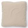 3_Tipsy Taupe Fabric 24" Square Floppy Pillow more views