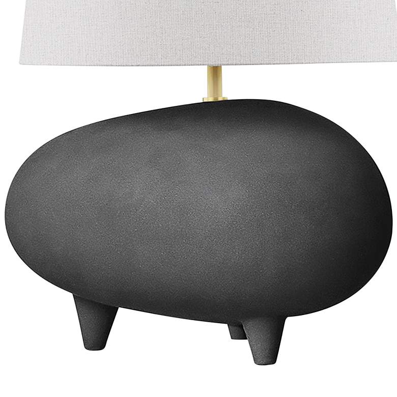 Image 4 Tiptoe 18 1/2"H Black and Charcoal Ceramic Accent Table Lamp more views
