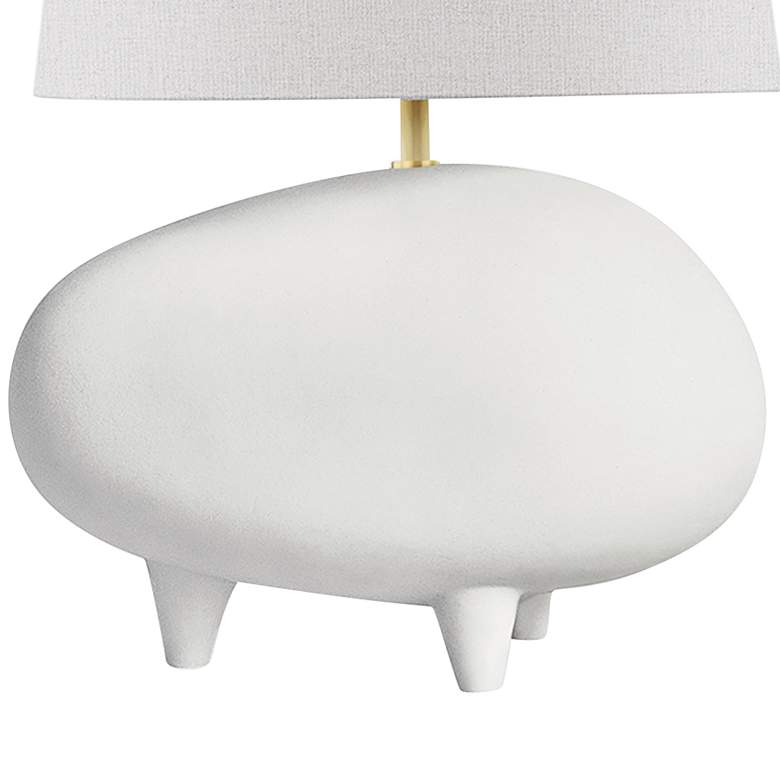 Image 4 Tiptoe 18 1/2 inchH White and Cream Ceramic Accent Table Lamp more views