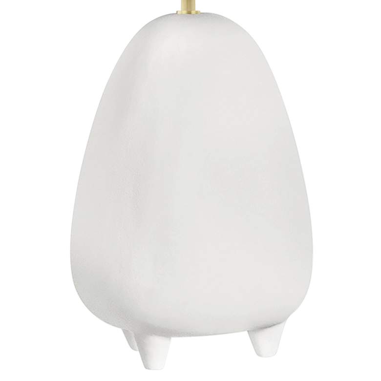 Tiptoe Matte White and Cream Ceramic Accent Table Lamp more views