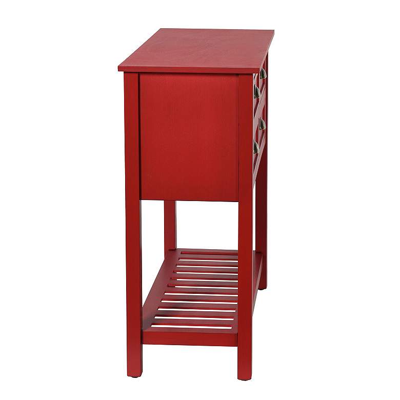 Image 3 Tipton 32" Wide 4 Drawer Antique Red Farmhouse Console Table more views