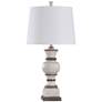 Tipton Column 17" High Eggshell and Ash Traditional Accent Table Lamp