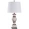 Tipton Column 17" High Eggshell and Ash Traditional Accent Table Lamp