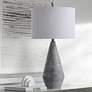 1_Tipton Farmhouse 31" Modern Gray Faux Wood Vase Table Lamp