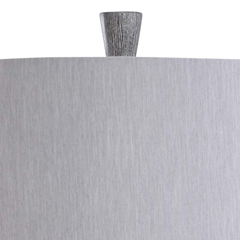 Image 3 Tipton Farmhouse 31" Modern Gray Faux Wood Vase Table Lamp more views