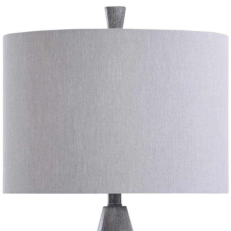 Image 4 Tipton Farmhouse 31" Modern Gray Faux Wood Vase Table Lamp more views