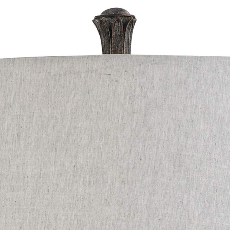 Image 3 Tipton Farmhouse Malta Black Stone Column Molded Table Lamp more views