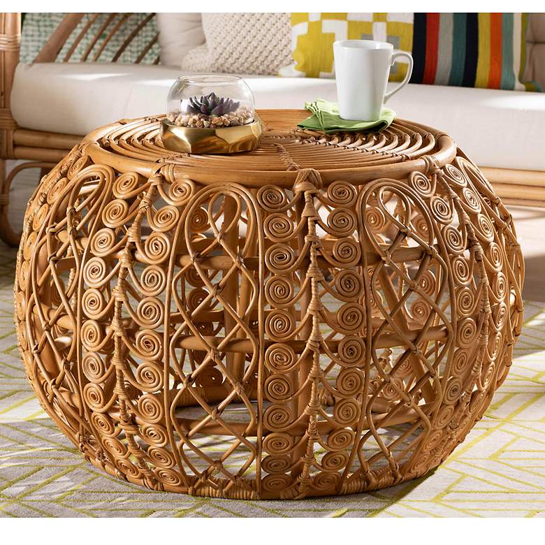 Image 1 Tiramisu 30" Wide Natural Brown Rattan Coffee Table