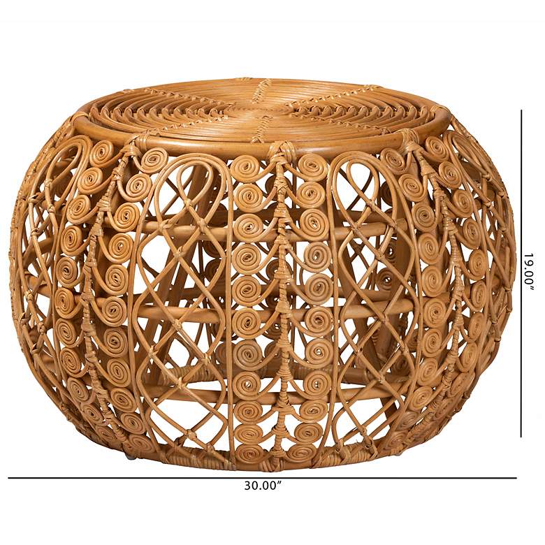 Image 7 Tiramisu 30" Wide Natural Brown Rattan Coffee Table more views