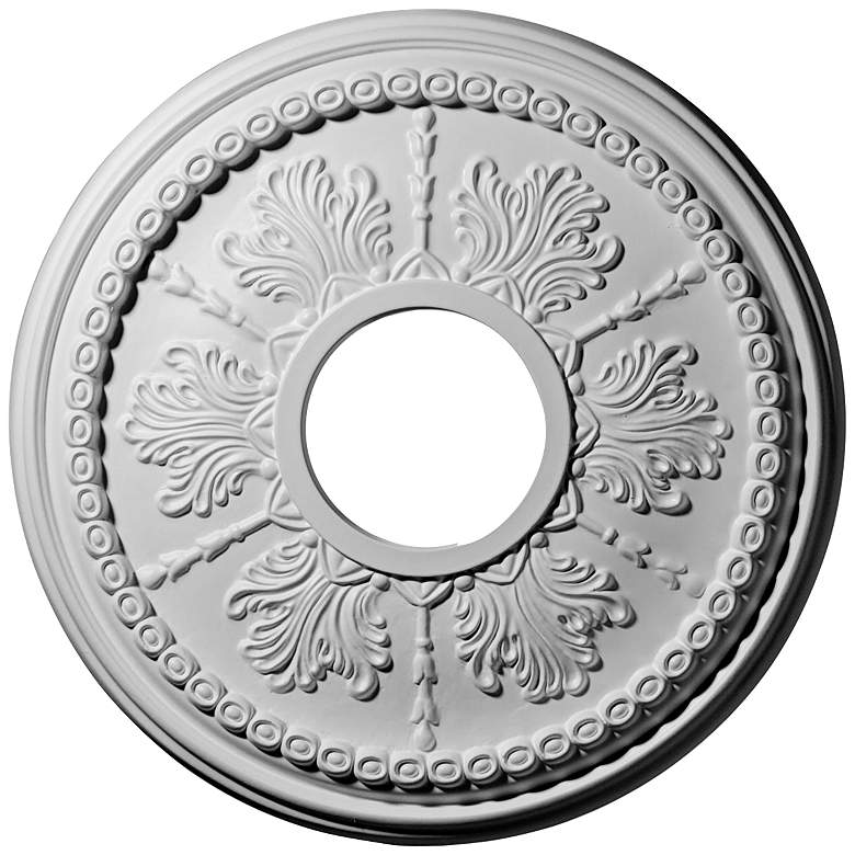 Image 1 Tirana 13 3/4" Wide Primed Round Ceiling Medallion