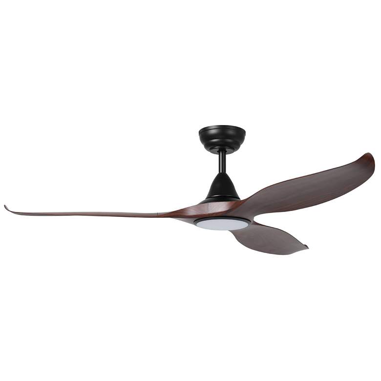 Image 1 Tirol 60" 3-Blade Fan w/ Dimmable LED Light Kit & Remote Acacia Bl
