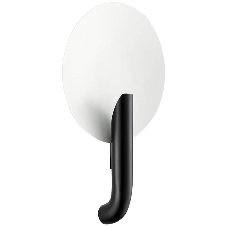 Image 1 Tirtoff 15 1/2" High Satin Black and Sugar White Wall Sconce