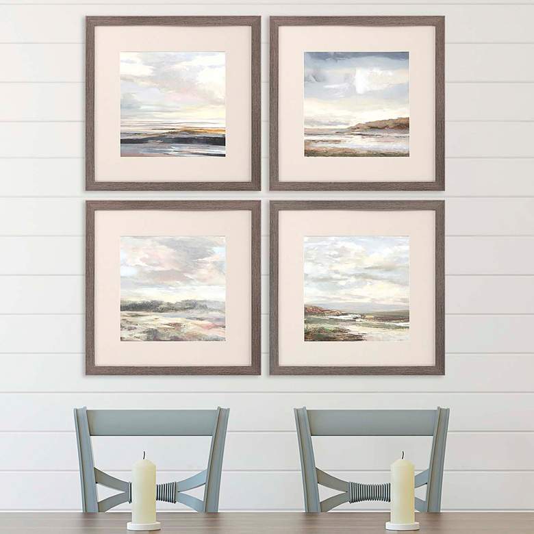 Image 2 Tirwedd I 20" Square 4-Piece Giclee Framed Wall Art Set