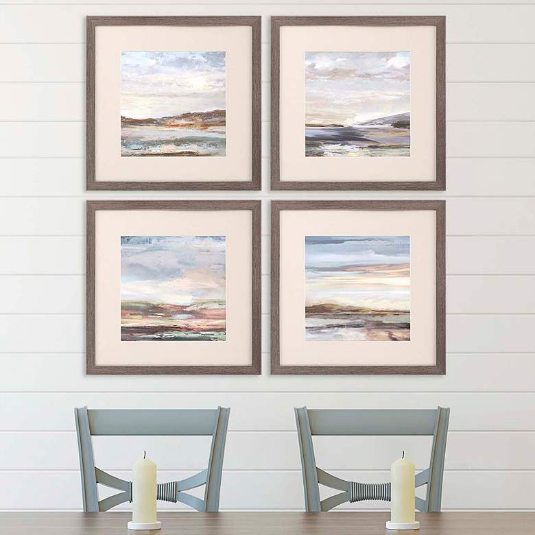 Image 2 Tirwedd II 20" Square 4-Piece Giclee Framed Wall Art Set
