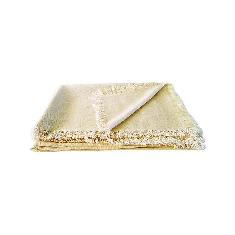 Image 1 Tissu Tissu Creme Throw Blanket