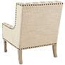 Tita Tan Natural Fabric Wing Back Accent Chair