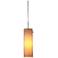 Titan 1 4" LED Chrome Pendant w/ Amber Glass Shade