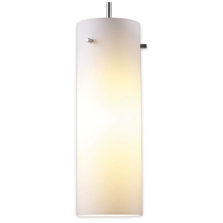 Image 1 Titan 1 - Pendant - E26 Base - Matte Chrome Finish - White Glass Shade