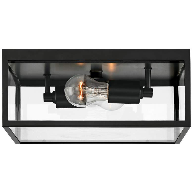 Image 5 Titan 12 inch Wide Matte Black Square Indoor-Outdoor Ceiling Light more views