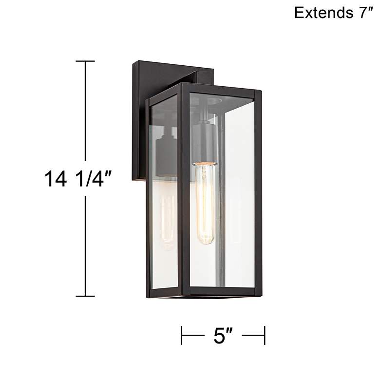 Image 6 Titan 14 1/4" High Mystic Black Finish Modern Wall Sconce more views