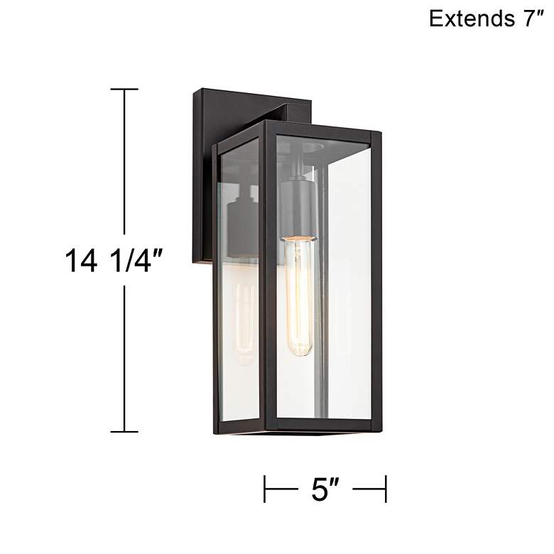 Image 6 Titan 14 1/4 inch High Mystic Black Finish Modern Wall Sconce more views