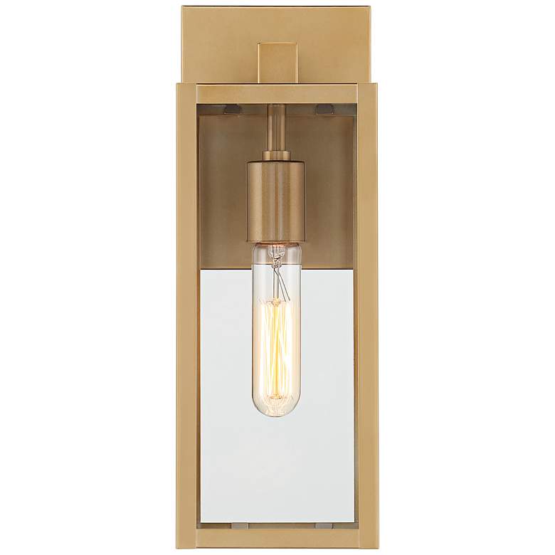 Image 4 Titan 14 1/4" High Soft Gold Outdoor Wall Light more views