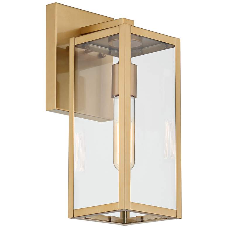 Image 5 Titan 14 1/4" High Soft Gold Outdoor Wall Light more views