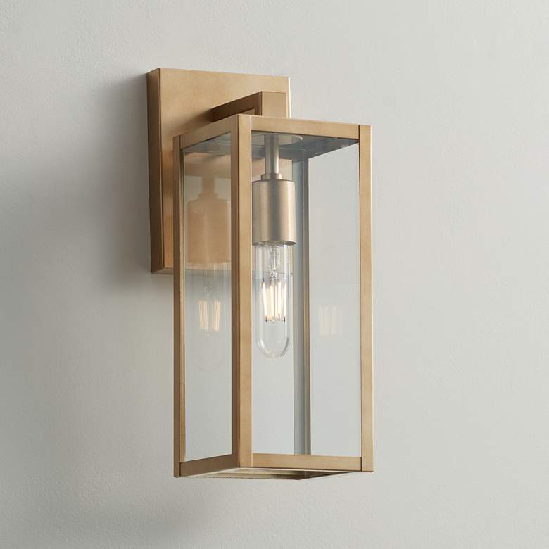 Image 1 Titan 14 1/4" High Soft Gold Wall Sconce